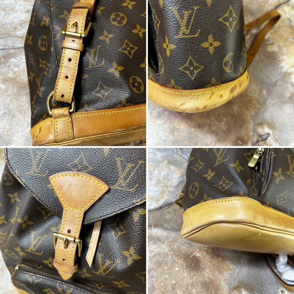 Louis Vuitton Montsouris MM Monogram Canvas Backpack Brown M51137 - Picture 9 of 14